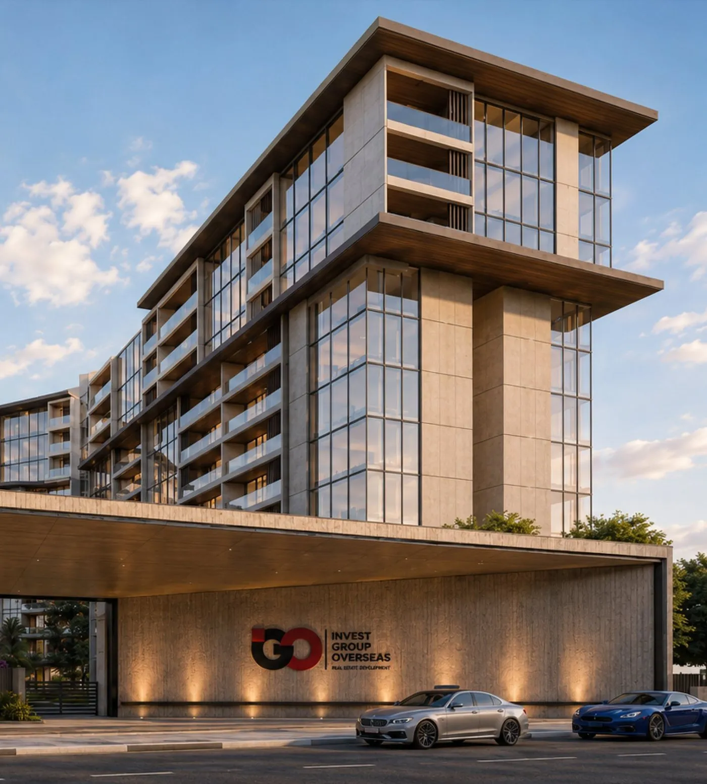 Yaafour 963 luxury residential development in Yaafour, Damascus, Syria — exterior rendering by IGO